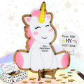 Unicorn Baby Shower Guest Book Alternative - Wooden Frame Drop Box by Handmade