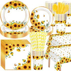 Potchen 452 Pcs Sunflower Party Supplies Serve 50, Yellow by Potchen
