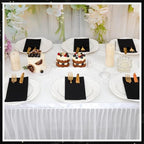 60 Pcs Black Linen-Feel Paper Napkins with Built-in Flatware Pocket, Pocket Linen Napkin Prefolded Cloth Like Paper Napkins Bulk for New Year Silverware Birthday Bathroom Weddings Party (Pack of 2) - Image 6