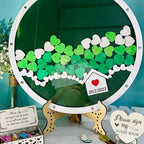 Product image Personalized Wooden Wedding Guest Book Alternative Frame - Modern Rustic House Shape Wedding Guest Book Alternative - Bridal Shower Guest Book, Heart Drop Guest Book for Wedding - Image 2