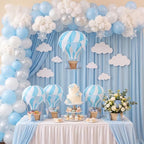 8 Sets Blue Hot Air Balloons Decorations for Tables Centerpieces - Image 2