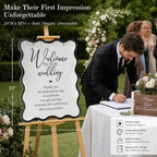 Yousoontic 24" x 18" Acrylic Wedding Welcome Sign Display Outdoor Indoor - Image 5