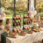 Wooden Cupcake Stand, 3 Tier Large Cupcake Tower Stand for 50 Cupcakes, Dessert Stand Display for Party, Wedding, Birthday, Halloween, Farmhouse Decor (Rustic-1Pack) - Image 4