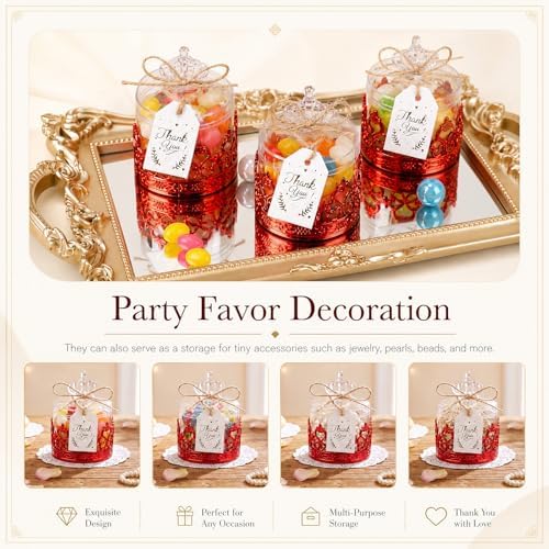 Jingmore 30 Sets Mini Crown Candy Boxes Party Favor,Red - Image 6
