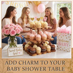 Novabright 3 Tier Scalloped Cupcake Stand for Wedding Birthday, Square - Image 6
