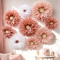 Giant Paper Flowers Decorations for wall Party(Dusty Pink) by FaylifewayDecoryourLife