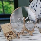 Wedding Guest Book Alternative with Box and Small Hearts,Personalized Round Drop Guest Sign for Rustic Wedding Decorations,Anniversary and Birthday(style3, Circular) - Image 5