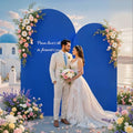 Royal Blue Arch Backdrop Cover 7.2FT 6FT Spandex Arch Covers Stretchy Backdrop Set of 2, Double-Layer Wrinkle Free Wedding Arch Stand Cover Party Backdrop Curtains for Baby Shower Birthday Party Decor by Tao-GePartyDecorations