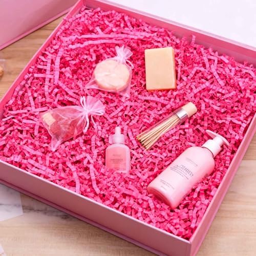 10LB Fluorescent Fuchsia Crinkle Cut Paper Shred Filler, Paper Shreds for Basket Fillers, Birthday, Gift Wrapping, Anniversary, Wedding, Valentine's Day, Christmas Gift Decor Party Filler - Image 5