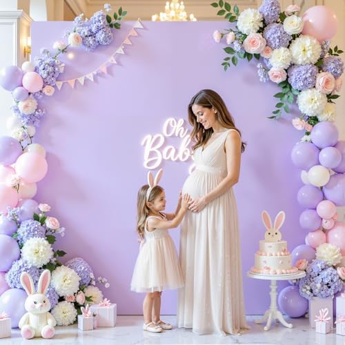 Besutolife Square Arch Backdrop Cover, 6.6×6.6 FT Spandex Arch Covers Stretchy Fitted Balloon Arch Stand Cover for Wedding, Birthday Party, Baby Shower, Photo Booth, Graduation Ceremony, Purple - Image 2