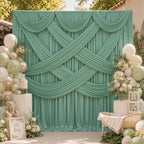 10x12ft Sage Green Backdrop Curtains for Wedding Party 2 Panels 5×12FT Tall - Image 6