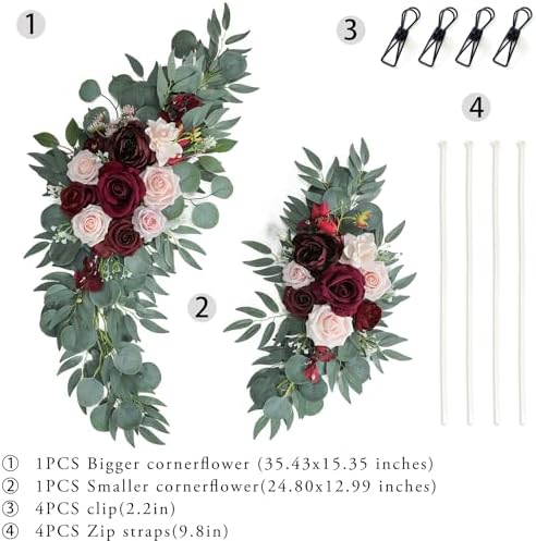 ponatia Artificial Wedding Arch Flowers Set of 2 - Image 5