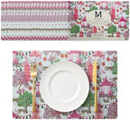 Paper Placemats Design – Takara Pink Pagoda Garden – Malabar Home - Image 2