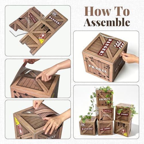 Safari Birthday Decorations 10x10x10 in Jungle Party Decor Boxes - Image 3