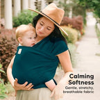 KeaBabies Baby Wrap Carrier, All in 1 Original Baby Carrier (Peacock Green) - Image 3