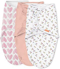 SwaddleMe Original Swaddle - Size Small/Medium, 0-3 Months, 3-Pack (Baby Hearts) Easy to Use Newborn Swaddle Wrap Keeps Baby Cozy and Secure and Helps Prevent Startle Reflex by SwaddleMe%C2%AE