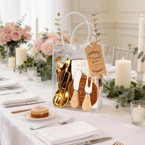 Giftota 6 Sets Baby Shower Prizes for Game Winners - Acacia Wood Cheese Board with Butter Spreaders, Thank You Card and Gift Bags for Wedding Bridal Shower Favors (73 pcs) - Image 4