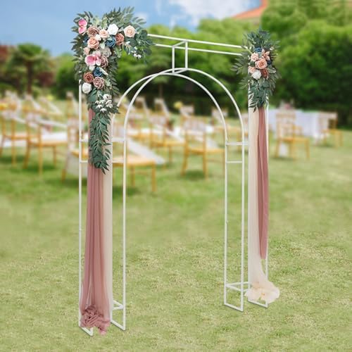 Wedding Backdrop Arch, White Wedding Arches for Birthday Party Baby Shower Graduation Floral Balloon Decor - Image 3
