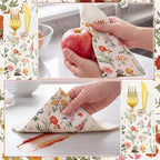 Potchen 100 Pcs Linen Feel Napkins Disposable, Vintage Wildflower - Image 4