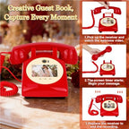 Video Audio Guest Book Wedding Phone, 1080P Video Guestbook Phone for Wedding, Bridal Shower, Birthday Party, Baby Shower, Anniversary Engagement (Bordeaux Red) - Image 5