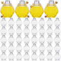 FoldTier 40 Pcs Bee Party Favors, 5 oz Mini Hexagon Honey Jars, Small Honey Dispenser with Leakproof Lids, Empty Refillable Container for Bee Themed Birthday Baby Shower Party Supplies by FoldTier