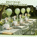 Chunful 10 Set Sage Green One Silly Goose 1st Birthday Decoration 11.8 Inch - Image 2