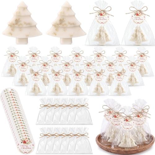 Leelosp 20 Set Christmas Tree Soaps Christmas Baby Shower Favors for Guests by Leelosp