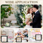 Menkxi Clear Wedding Card Box with Slot 10 x 10 x 8.5 Large Acrylic Card Box for Party Wooden Envelope Holder with Sign for Wedding Quinceanera Birthday Baby Shower Decorations(Black,Wood) - Image 7