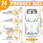 Mumufy 24 Pcs Bear Shaped Plastic Jars Empty Containers for Candy, 17 oz - Image 2