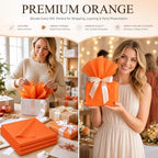 Qilery 500 Sheets Orange Tissue Paper Bulk for Gift Bags, 20 x 30 Inch - Image 5