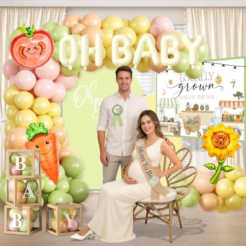 296pcs Locally Grown Baby Shower Decorations for Girls, Serves 25 - Image 4