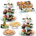 6 Pcs Acrylic Dessert Stand Set Tiered Tray Holder, Vivid Style by RimCereal