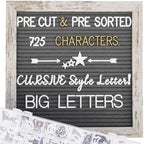 Changeable Felt Letter Board with Letters, Pre Cut & Sorted 725 Letters, First Day of School Board, Baby Announcement Sign, 10x10 Inch Message Board, Pregnancy Announcement Classroom Decor Sign Board by Obliviscar