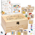 78 PCS Shower Games Sign Kit, Wooden Box and Sign, Blank Wooden Blocks for DIY Drawing, Markers, Shower Game for Gender Reveal Activity, Shower Ideas Decorations, Bear A by Amzsudy
