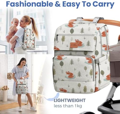 PILLANI Baby Diaper Bag Backpack - Baby Bag for Boys & Girls, Toddler Backpack, Large Capacity Travel Diaper Bags w/Changing Pad, Waterproof Diaper Backpack - Best Shower Gifts for Boys - Baby Stuff - Image 6