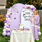 Serencatcher Halloween Spooky One Birthday Arch Cover Purple 7.2FT 6FT 2Pcs - Image 2