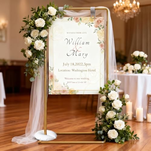 Gold Wedding Welcome Sign Stand Display Easel Stand - Image 3