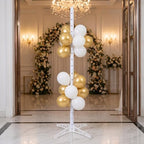 Balloon Display Pole, 63.4" White Detachable PVC Construction: Cross Base Balloon Tower Display Stand for Birthday Party, Wedding and Baby Shower Decor - Image 6