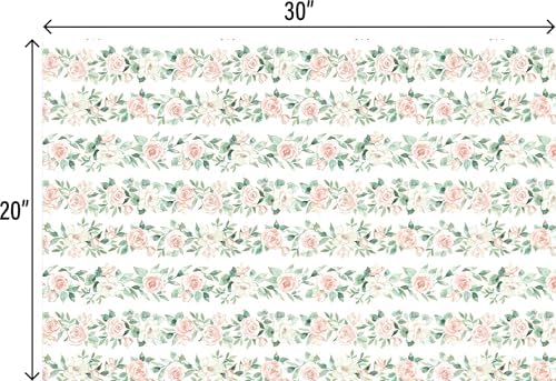 Jillson & Roberts 20" x 30" Printed Wedding Gift Tissue, Pink Roses (48 Folded Sheets) - Image 3