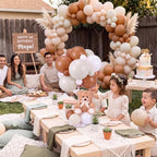 6 Sets Bear Baby Shower Decorations, Centerpieces,Beige White - Image 5