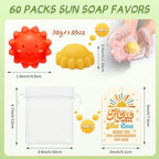 Leelosp 60 Sets Sun Soaps Baby Shower Favors, Handmade, Colorful, Funny - Image 3