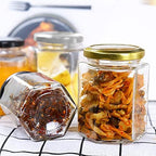 25 Pcs 6 oz Hexagon Glass Honey Jars with Gold Lids - Image 6