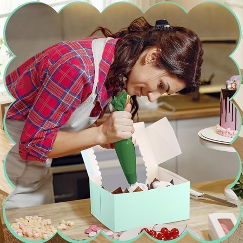 Ireer 60 Pcs 8x4x4 Inch Bakery Boxes with Window for Bread, Sage Green - Image 5