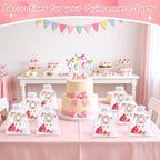 50pcs Red Quinceanera Mini Handheld Fans for Sweet 15 Birthday Party Favors - Image 7