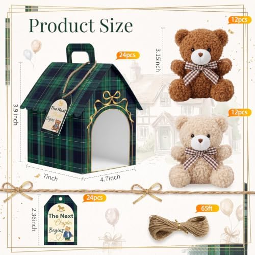 Maitys 48 Pcs Tartan Plaid Bear Baby Shower Favor Gifts - Image 5