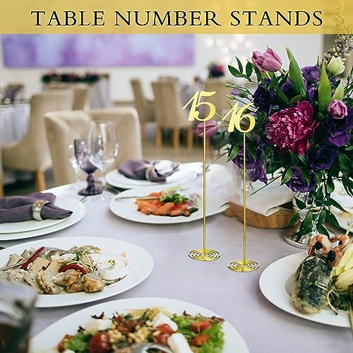 Therwen 20 Pcs Metal Table Numbers 1-20 Table Numbers for Wedding, Gold - Image 5