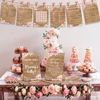 Funnymoom 426 Pcs Girl Baby Shower Games Decorations Set with 8 Games - Image 5