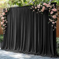 20x12ft Black Backdrop Curtain Panels for Parties - Wrinkle Free Polyester Photo Curtain Backdrop Wedding Back Drop Fabric Drapes for Party Decorations Background for Photography by WishCare