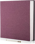 Large Photo Album Self Adhesive 4x6 5x7 6x8 8x10 Pictures Scrapbook Magnetic Album DIY Scrap Book 60 Sticky Pages Linen Cover DIY Photo Album with A Metallic Pen and DIY Accessories(Purple) by HoneyTolly