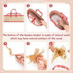 Reallnaive 6 Set Large Empty Gift Basket to Fill, Bamboo Woven - Image 3